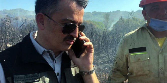 Cumhurbaşkanı Erdoğan'dan yangınla mücadele eden işçilere moral telefonu