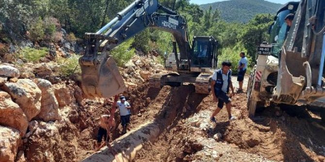 Bodrum'da yine su borusu patladı; 36 saat su verilemeyecek