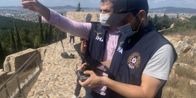 Aydos Ormanı'nda piknikçilere yönelik havadan denetimler
