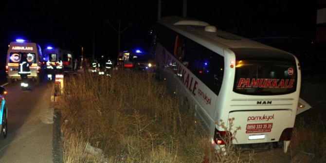 Yolcu otobüsü şarampole düştü: Çok sayıda yaralı var
