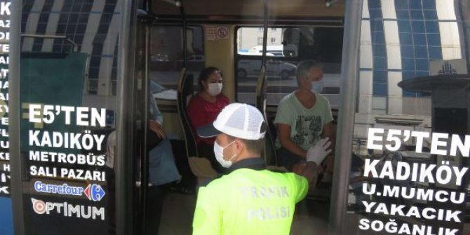 Toplu taşıma araçlarında koronavirüs denetimi