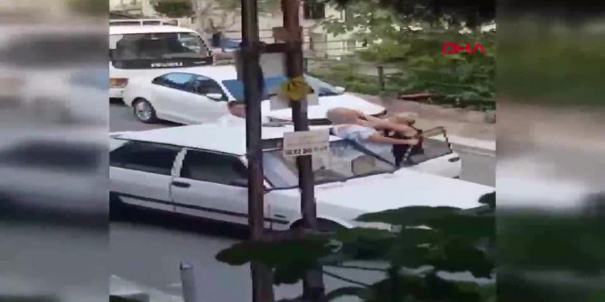 Sarıyer'de kadın sürücü ile erkek sürü birbirlerine girdi