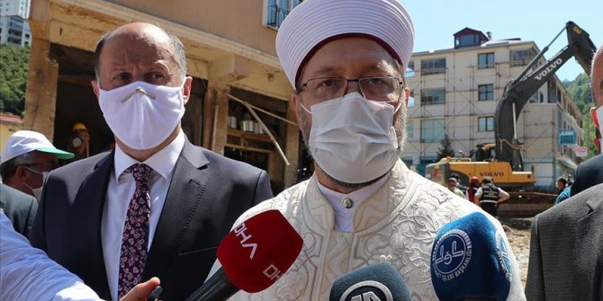 Diyanet İşleri Başkanı Erbaş: Allah'tan gelene karşı boynumuz kıldan incedir ama tedbirlerimizi almalıyız