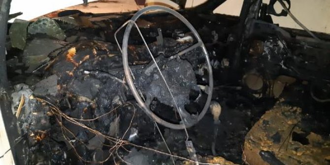 Nevşehir'de Gazeteciler Cemiyeti'nin aracı kundaklandı