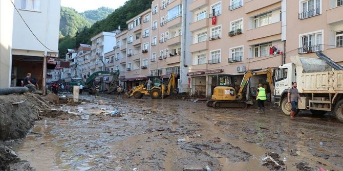 Dereli'de selin ardından enkaz kaldırma ve temizlik çalışmaları sürüyor