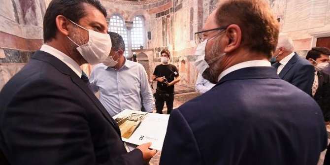 Diyanet İşleri Başkanı Erbaş, Kariye Camii'nde incelemede bulundu