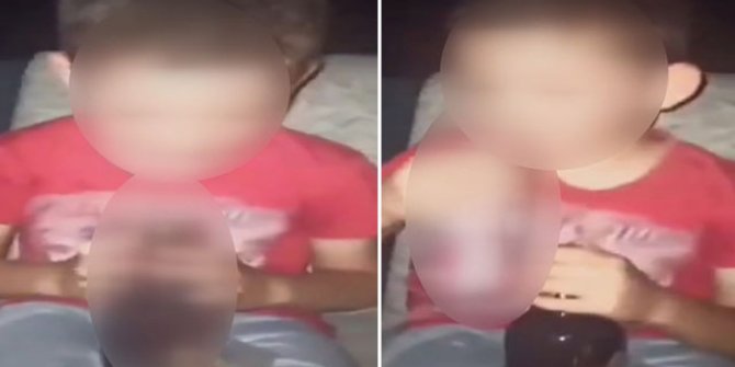 Sosyal medyada tepki çeken görüntü; Çocuğa alkol içirip paylaştı 