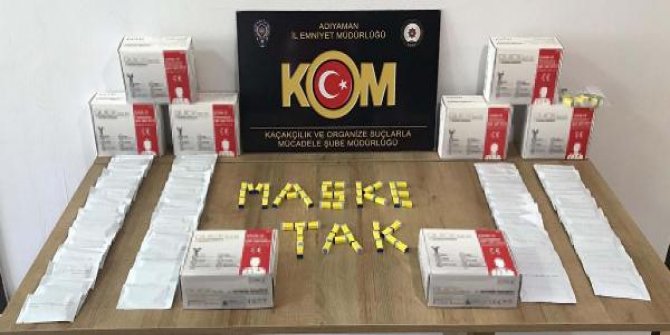 Adıyaman’da 75 adet kaçak Covid-19 test kiti ele geçirildi