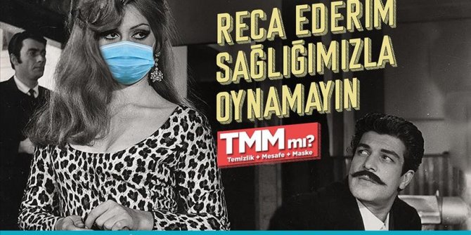 Kocaeli'de Yeşilçam sanatçılarının fotoğraflarıyla 'maske çağrısı'