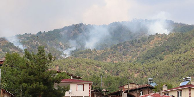 Sinop-Çorum arasındaki orman yangını sürüyor; Tahliye edilen köyde yaşayanlar sokakta sabahladı 