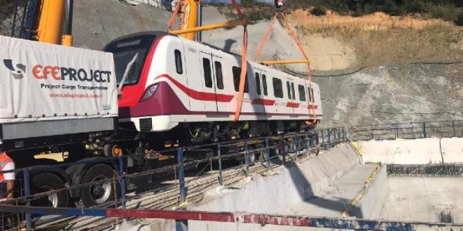 Gayrettepe-İstanbul Havalimanı Metrosu'nda ilk tren seti raylara indi