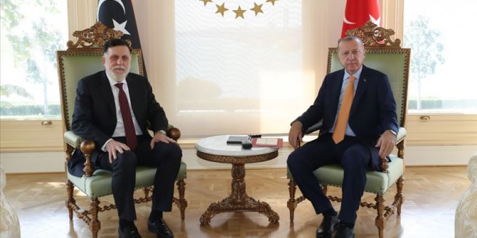 Cumhurbaşkanı Erdoğan'ın Libya Başbakanı Serrac'ı kabulü başladı