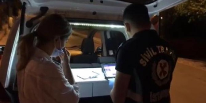 Trafikte çiğ köfte yiyerek otomobil kullanan sürücü yakalandı