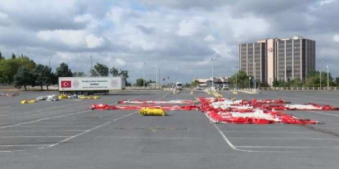 Bakırköy Kaymakamlığı'nın otoparkına sahra hastanesi kuruluyor