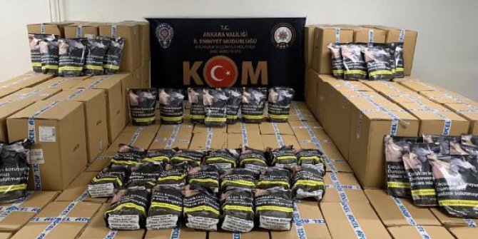 Ankara'da 2,5 ton sahte bandrollü tütün ele geçirildi