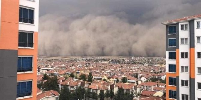 Ankara'da kum fırtınası