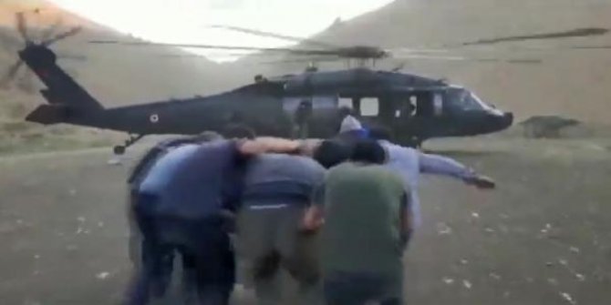 Tunceli'de yaylada rahatsızlanan kişi, askeri helikopterle hastaneye ulaştırıldı
