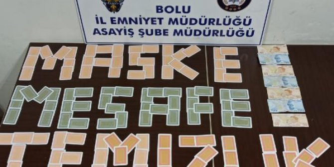 Bolu'da kumar oynarken yakalanan 7 kişiye para cezası