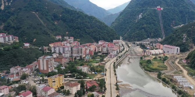 Sel felaketinde zarar gören Doğankent'te hayat normale dönüyor
