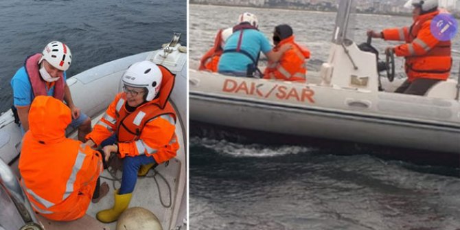 Bostancı'da denize atlayan kadın, 2 bin 500 metre açıkta kurtarıldı