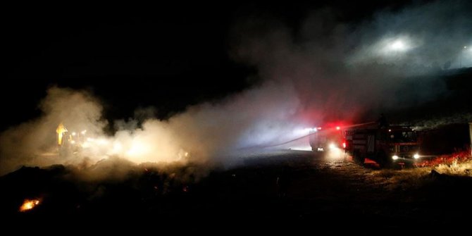 Kayseri'de çöp toplama alanında çıkan yangın kontrol altına alındı