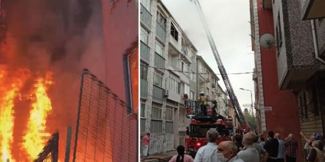İstanbul'da 5 katlı binada korkutan yangın