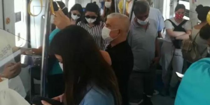 İzmir'de toplu ulaşımda yoğunluk yaşandı, yolcular tedirgin