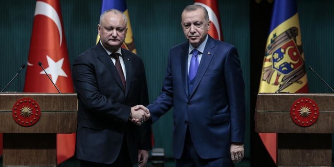 Cumhurbaşkanı Erdoğan, Moldova Cumhurbaşkanı Dodon ile görüştü