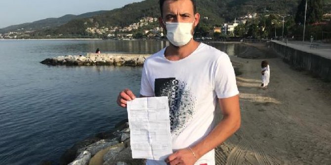 'Denizde yüzerken maske takmama cezası kesildi' iddiası
