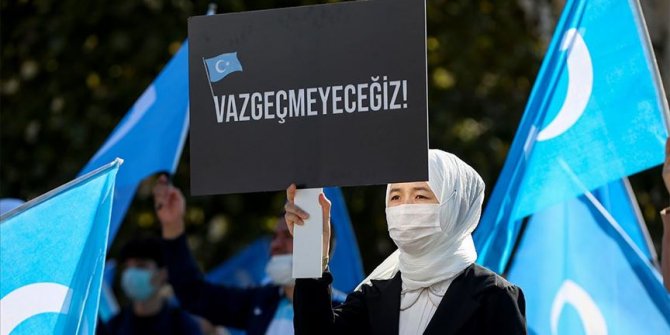 İstanbul'da Doğu Türkistanlılardan Çin işgaline tepki