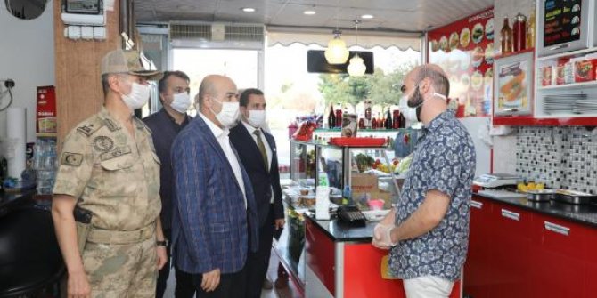 Mardin'de, Vali Demirtaş'ın katılımıyla koronavirüs denetimi