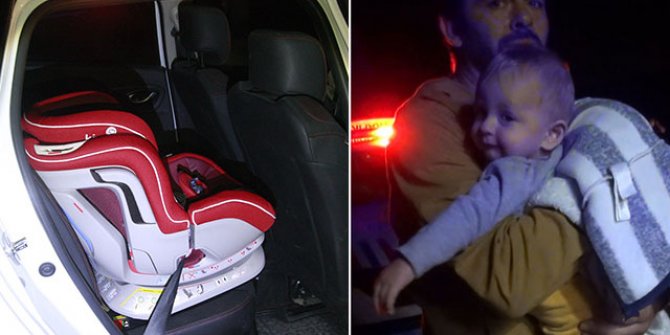 Minik Alexander'i bebek koltuğu kurtardı, anne yaralandı