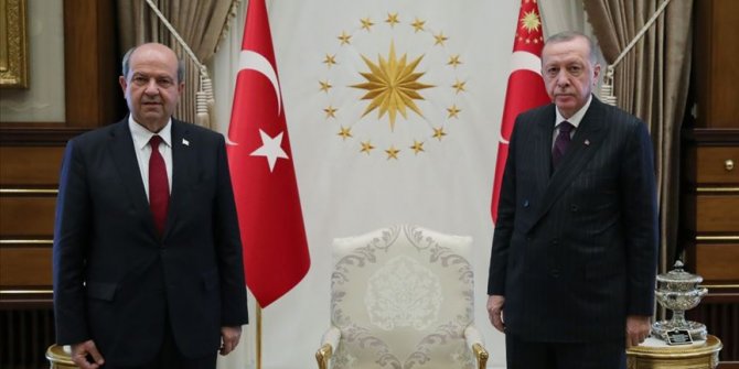 Cumhurbaşkanı Erdoğan KKTC Başbakanı Tatar'ı kabul etti