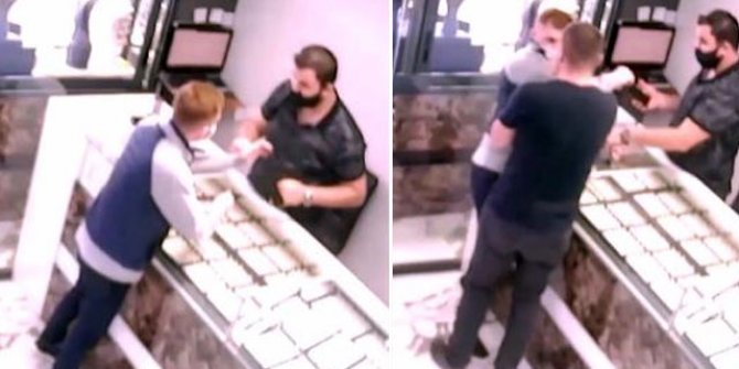 Sahte altın bozdurmak isterken suçüstü yakalandı; o anlar kamerada 