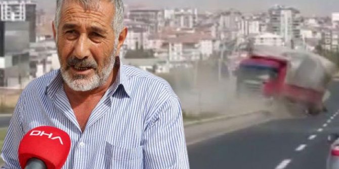 Freni boşalan kamyonu 2 kilometre geri gittikten sonra durduran sürücü konuştu