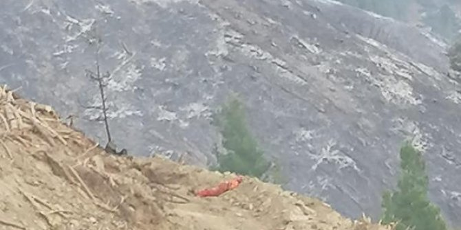 44 saatlik yangınla mücadele sonunda toprakta uyudular