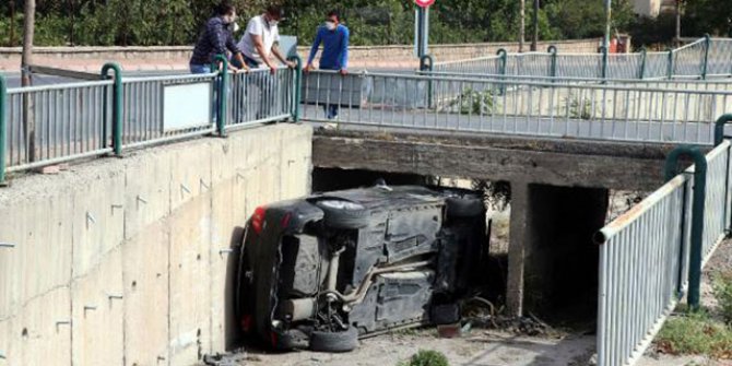 Kayseri'de sulama kanalına düşen sürücüsü yaralandı