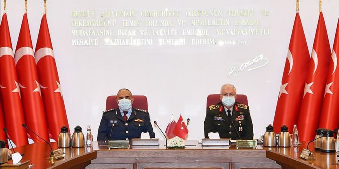 Genelkurmay Başkanı Orgeneral Güler, Katar Genelkurmay Başkanı el-Ganim ile bir araya geldi