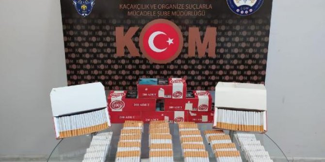 Kütahya'da kaçak sigara ve sahte içki operasyonu