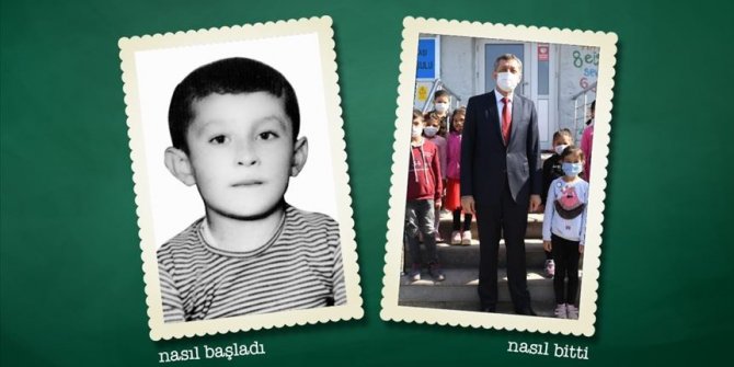 Milli Eğitim Bakanı Selçuk, 'Nasıl başladı, nasıl bitti' akımına ilkokul fotoğrafıyla katıldı