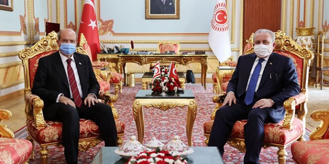 TBMM Başkanı Şentop, KKTC Cumhurbaşkanı Tatar ile görüştü