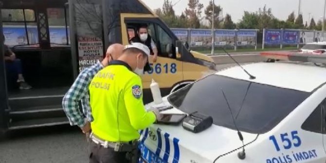 Esenyurt'ta koronavirüs denetiminde 15 minibüs şoförüne ceza