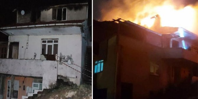 Alaplı'da çatı katı yangınında anne öldü, oğlu ile 3 itfaiye eri yaralandı