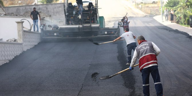 100 bin ton sıcak asfalt serildi