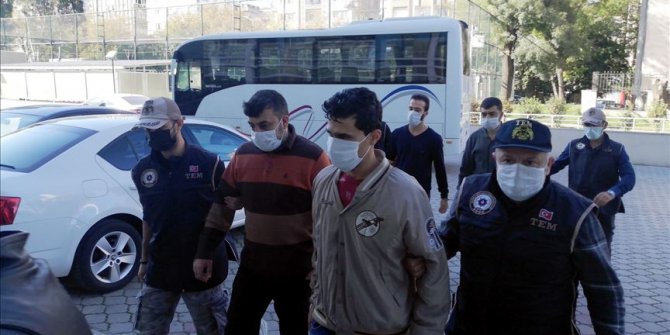 Samsun'da gözaltına alınan yabancı uyruklu 9 DEAŞ şüphelisi adliyede