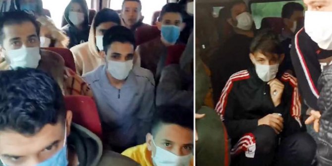 15 kişilik minibüsten 25 kişi çıktı