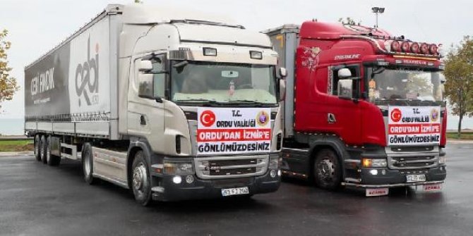 Ordu'dan İzmir'e yardım eli