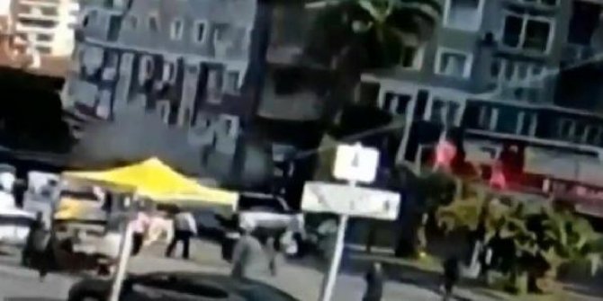Rıza Bey Apartmanı'nın çökme anı kamerada