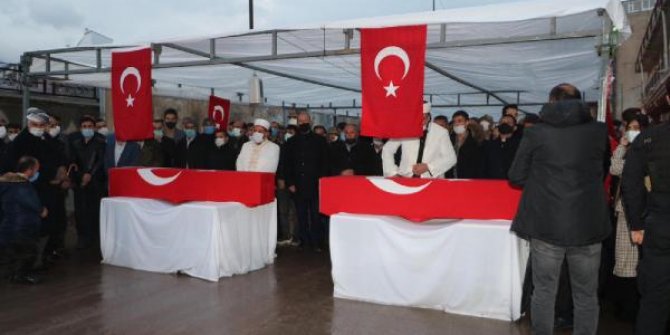 PKK'nın katlettiği işçiler için hazin tören