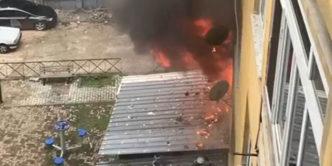 Bursa'da iş yeri yangını